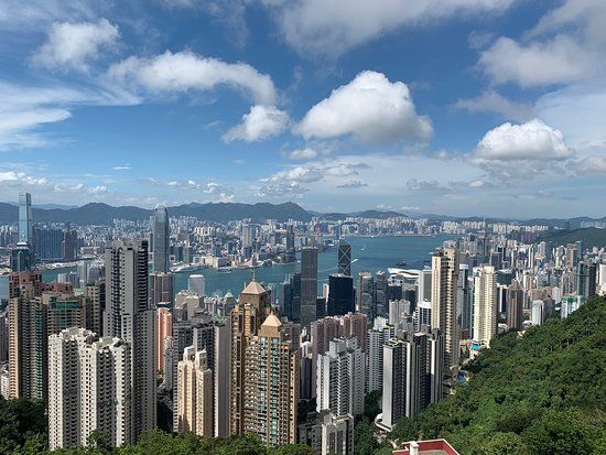 Vista do horizonte de Hong Kong